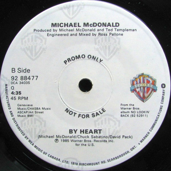 Michael McDonald : Lost In The Parade / By Heart (7", Promo)