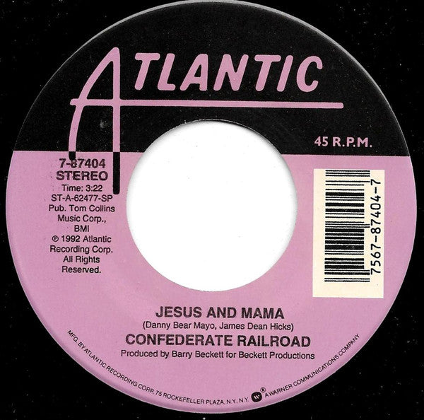 Confederate Railroad : Queen Of Memphis (7")