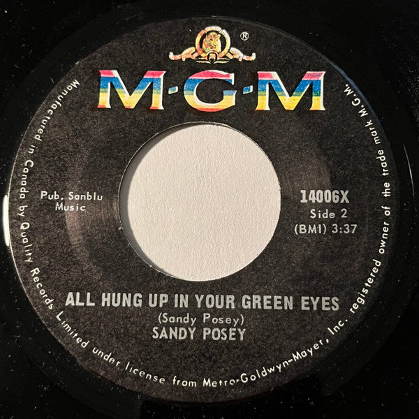 Sandy Posey : Your Conception Of Love / All Hung Up In Your Green Eyes (7", Single)
