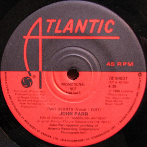 John Parr : Two Hearts (7", Promo)