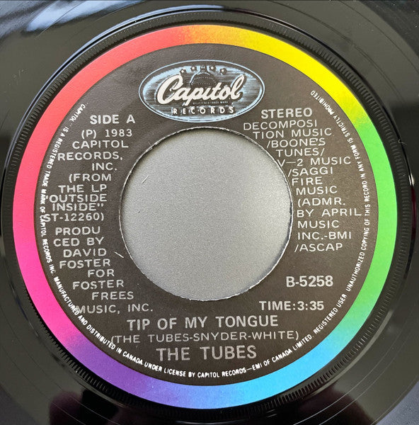 The Tubes : Tip Of My Tongue / Keyboard Kids (7", Single)