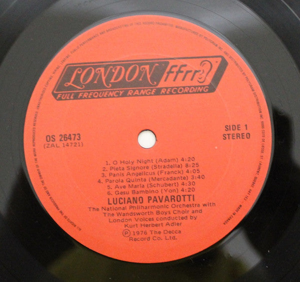 Luciano Pavarotti - Kurt Herbert Adler ● National Philharmonic* : O Holy Night (LP, Album, RE)