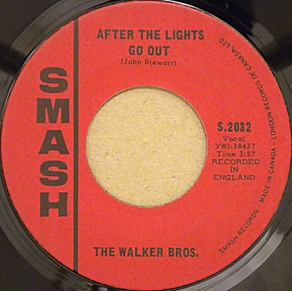 The Walker Bros.* : The Sun Ain't Gonna Shine Anymore / After The Lights Go Out (7", Single)