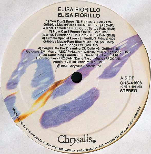 Elisa Fiorillo : Elisa Fiorillo (LP, Album)