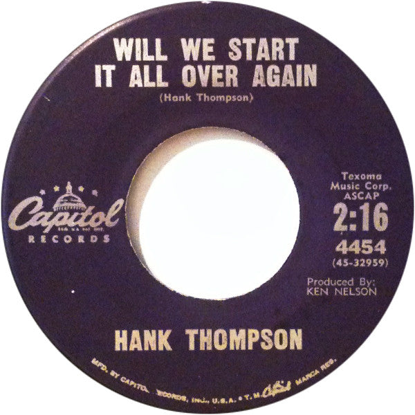 Hank Thompson : It's Got To Be A Habit (7", Single)