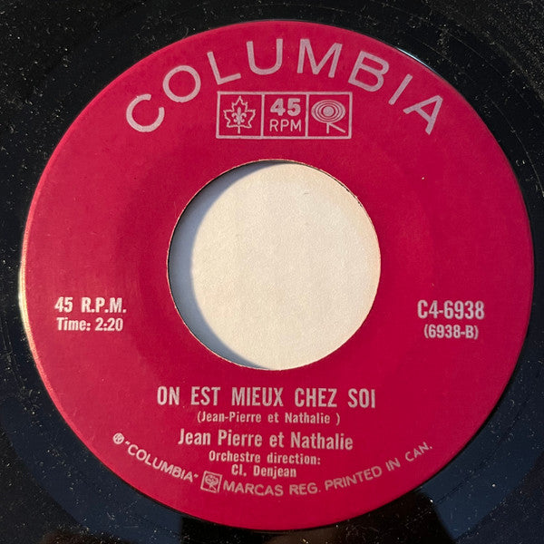 Jean-Pierre Et Nathalie : Nous N'Aurons Jamais / On Est Mieux Chez Soi (7", Single)