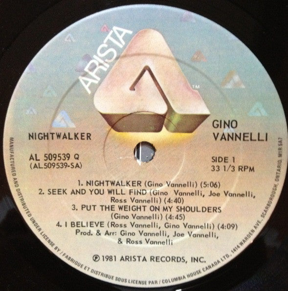 Gino Vannelli : Nightwalker (LP, Album, Club)