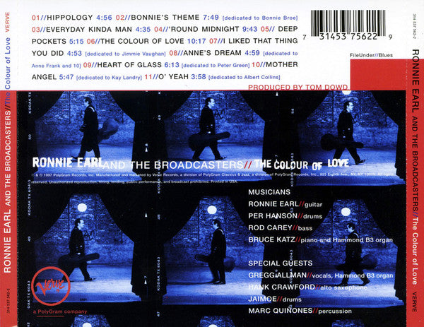 Ronnie Earl And The Broadcasters : The Colour Of Love (CD)