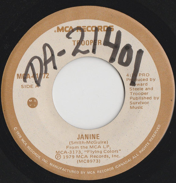 Trooper (4) : Janine (7", Single)