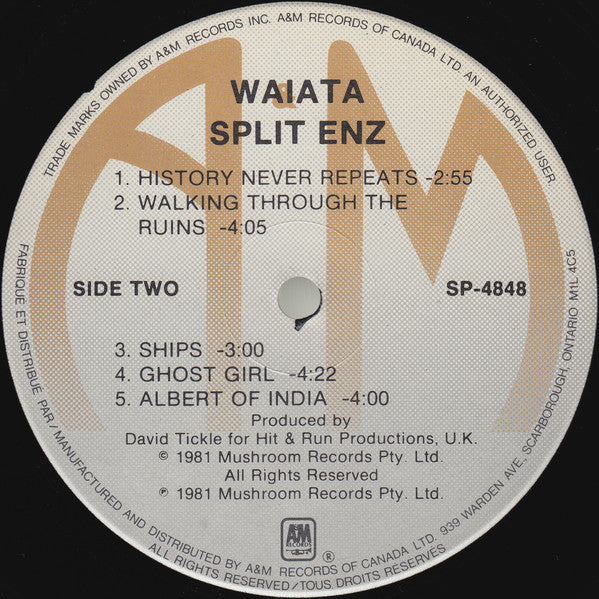Split Enz : Waiata (LP, Album, Gre)