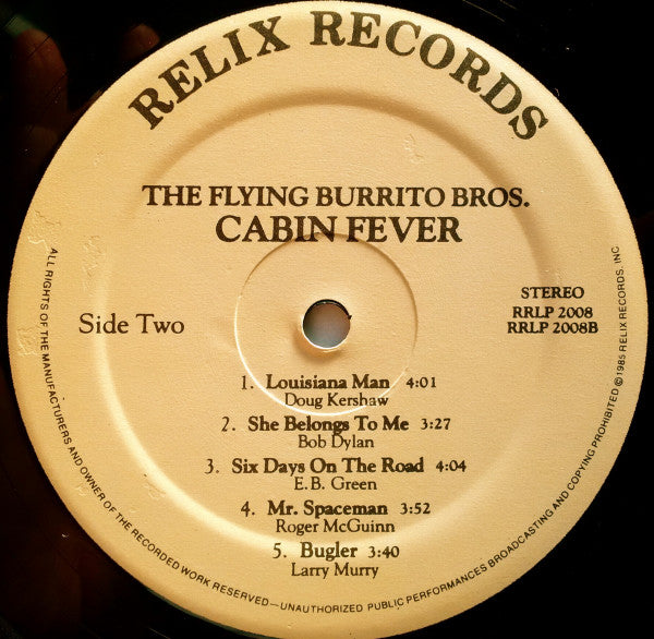 The Flying Burrito Bros : Cabin Fever (LP, Album)