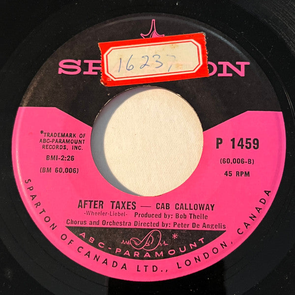 Cab Calloway : History Repeats Itself / After Taxes (7", Single)