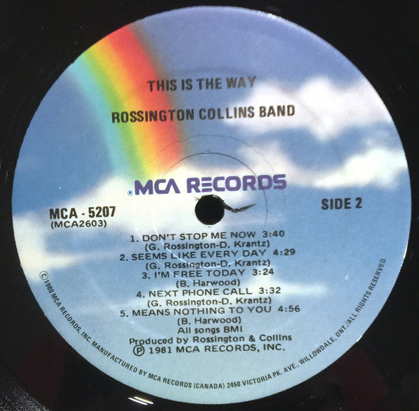 Rossington Collins Band : This Is The Way (LP, Album, Glo)
