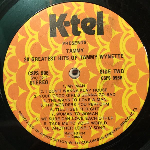 Tammy Wynette : Tammy - 20 Greatest Hits (LP, Comp)