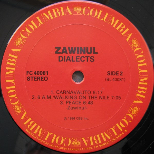 Joe Zawinul : Dialects (LP, Album)
