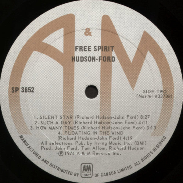 Hudson-Ford : Free Spirit (LP, Album)