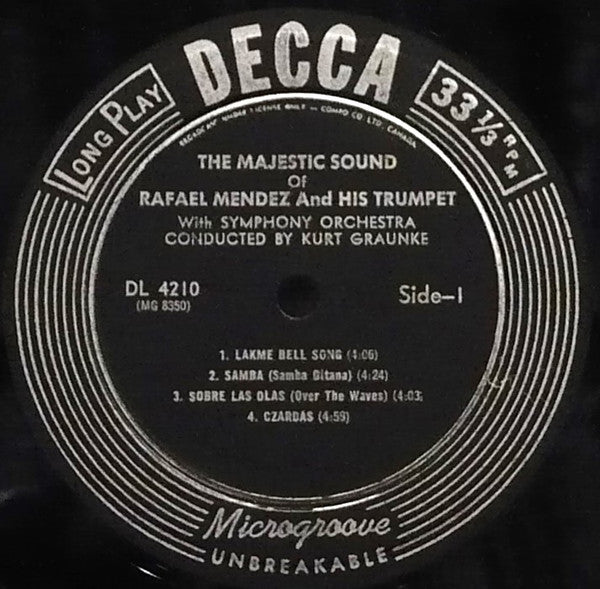 Rafael Mendez With Symphony Orchestra Conducted By Kurt Graunke : The Majestic Sound Of Rafael Mendez And His Trumpet (LP, Album)
