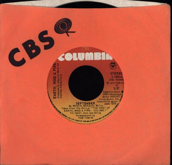 Earth, Wind & Fire : September (7", Single)