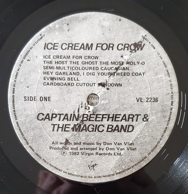 Captain Beefheart & The Magic Band : Ice Cream For Crow (LP, Album)
