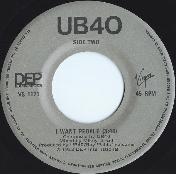 UB40 : Red Red Wine (7", Single)