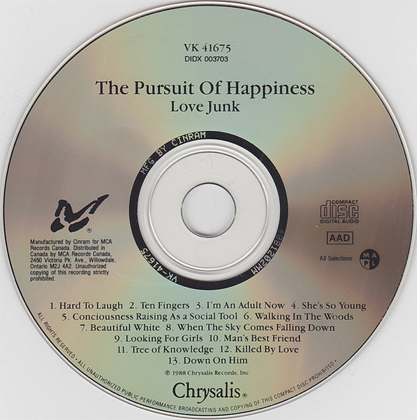 The Pursuit Of Happiness : Love Junk (CD, Album)