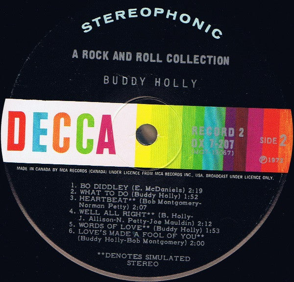 Buddy Holly : A Rock & Roll Collection (2xLP, Comp, Gat)