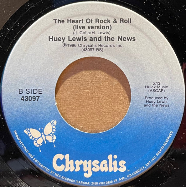 Huey Lewis And The News* : Jacob's Ladder (7", Single)