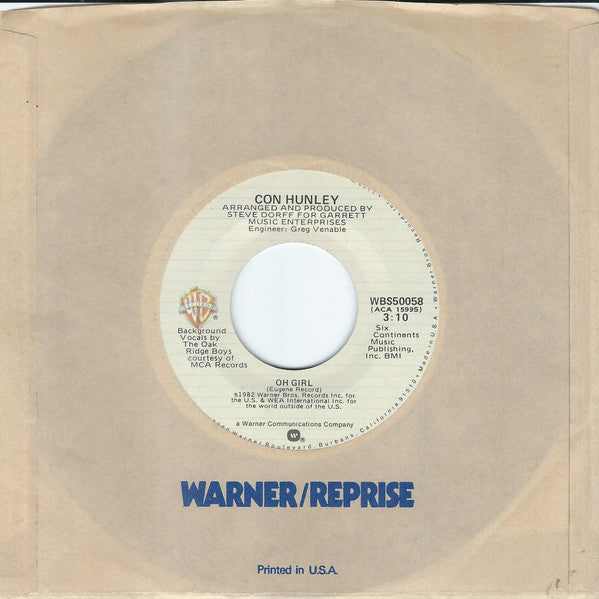 Con Hunley : Oh Girl (7", Spe)