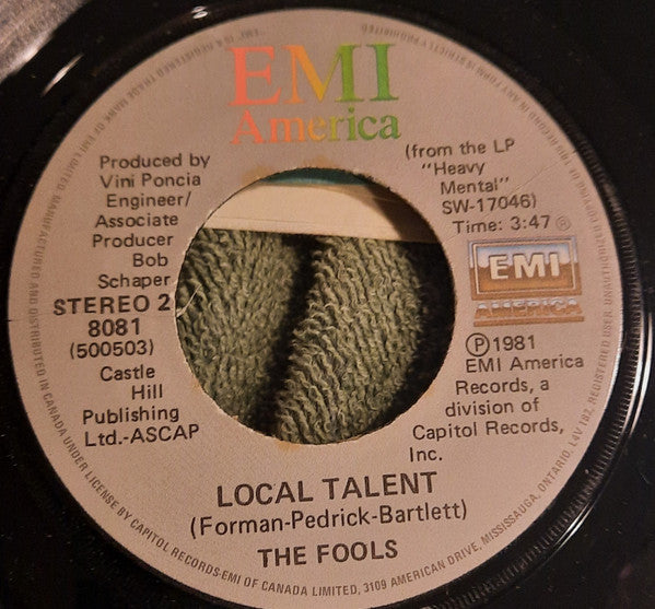 The Fools : Lost Number / Local Talent (7", Single)