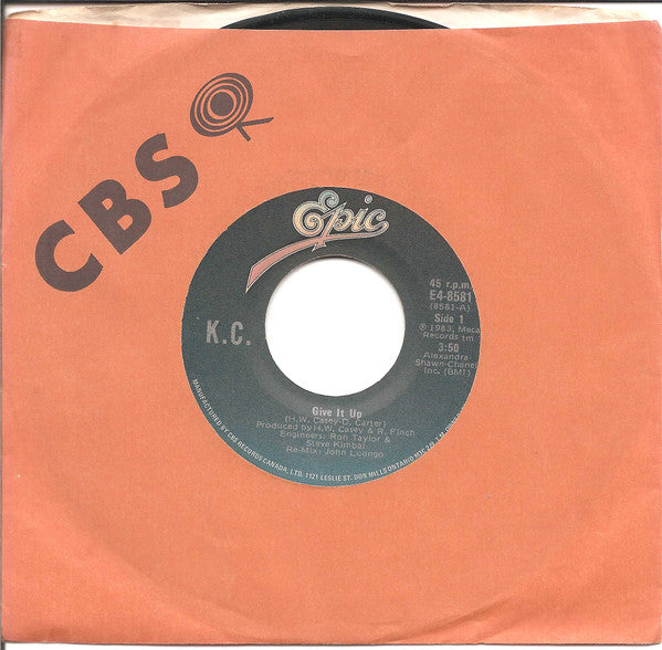 K.C.* : Give It Up (7", Single)