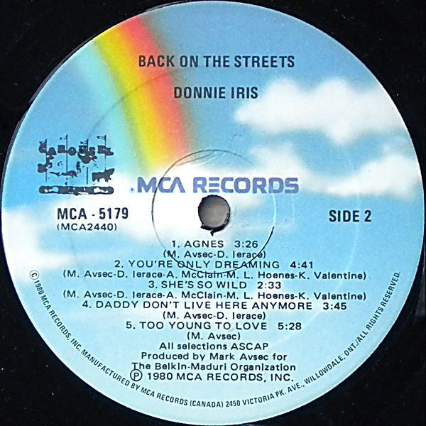 Donnie Iris : Back On The Streets (LP, Album)