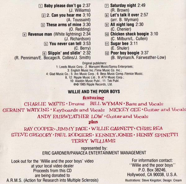 Willie And The Poor Boys : Willie And The Poor Boys (CD, Album)