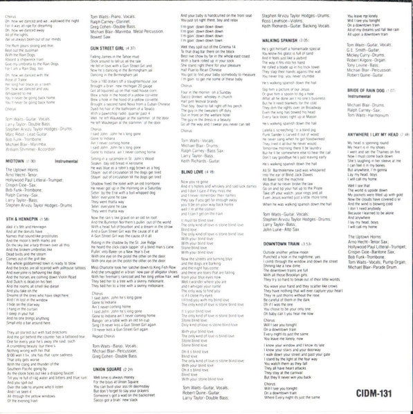 Tom Waits : Rain Dogs (CD, Album, RE)