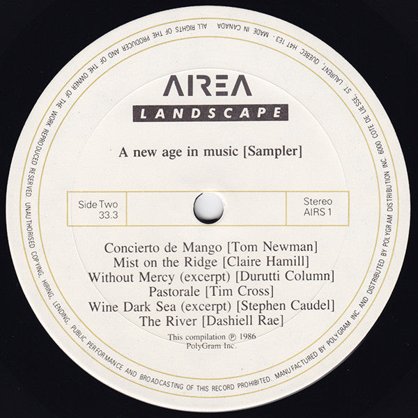 Various : A New Age In Music (LP, Comp, Ltd, Smplr)