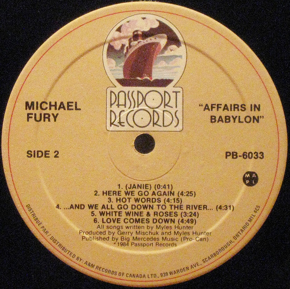 Michael Fury (2) : Affairs In Babylon (LP, Album)