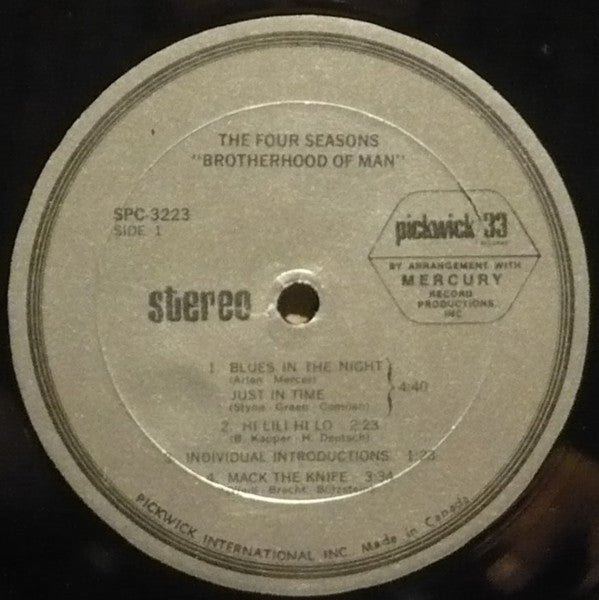 The Four Seasons : Brotherhood Of Man (LP, Comp)