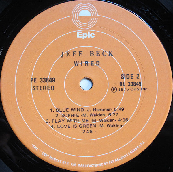 Jeff Beck : Wired (LP, Album)