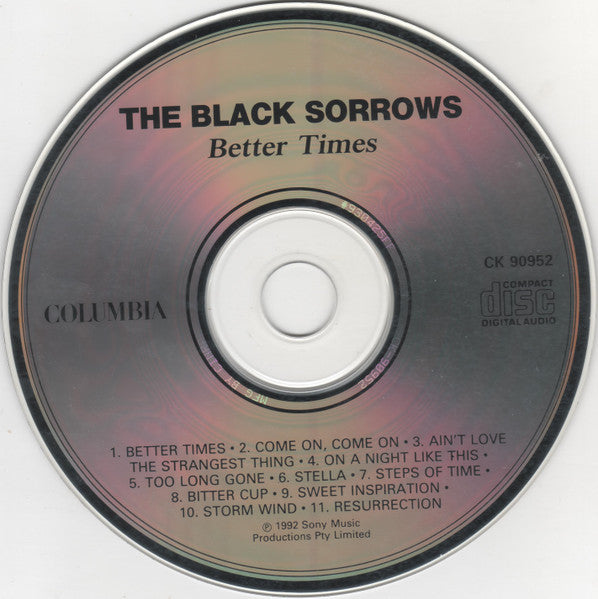 The Black Sorrows : Better Times (CD, Album)
