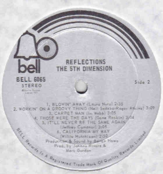 The 5th Dimension* : Reflections (LP, Comp)