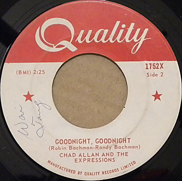 Chad Allan And The Expressions* - (Guess Who?)* : Hey Ho What You Do To Me (7", Single)