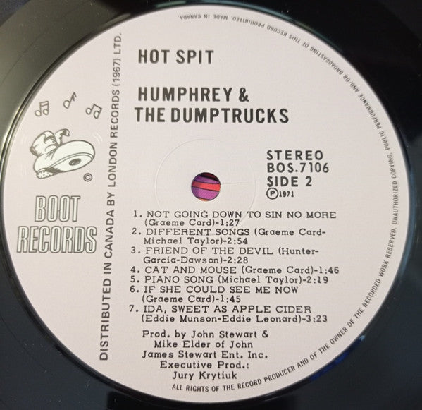 Humphrey And The Dumptrucks : Hot Spit! (LP, Album, Gat)