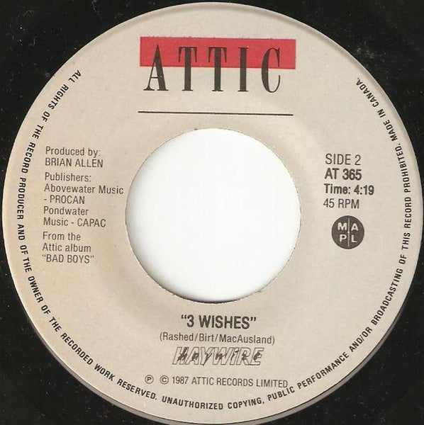 Haywire (2) : Black And Blue (7")