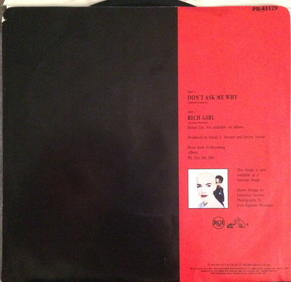 Eurythmics : Don't Ask Me Why / Rich Girl (7", Single)