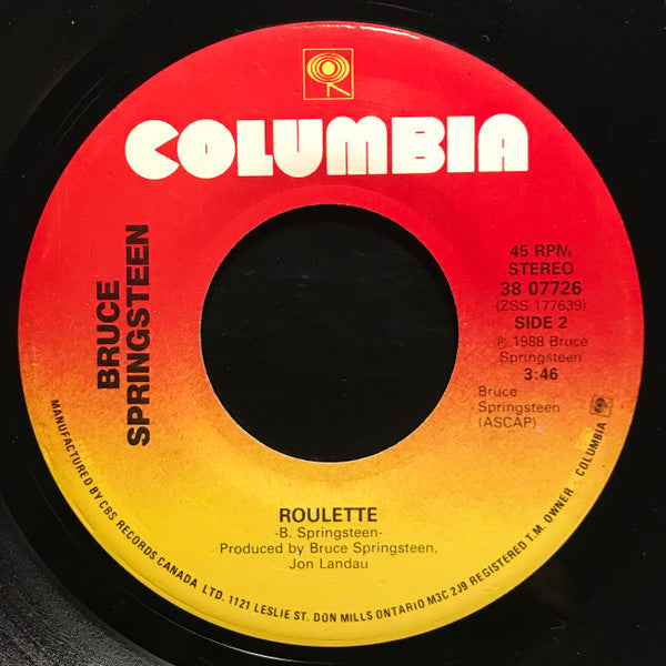 Bruce Springsteen : One Step Up (7", Single)