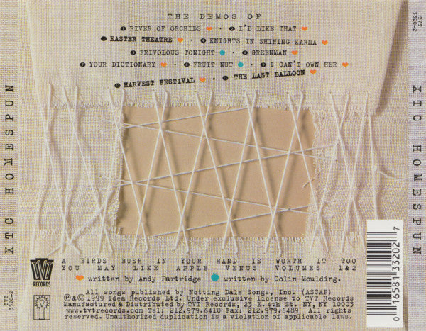 XTC : Homespun (The Apple Venus Volume One Home Demos) (CD, Album)
