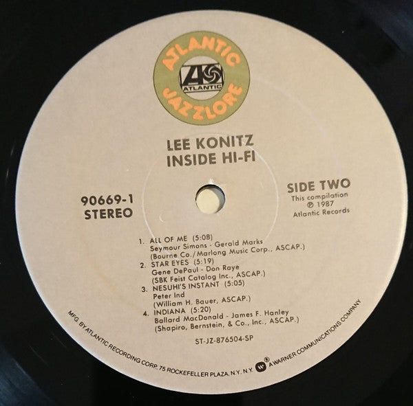 Lee Konitz : Inside Hi-Fi (LP, Album, Comp, RE)