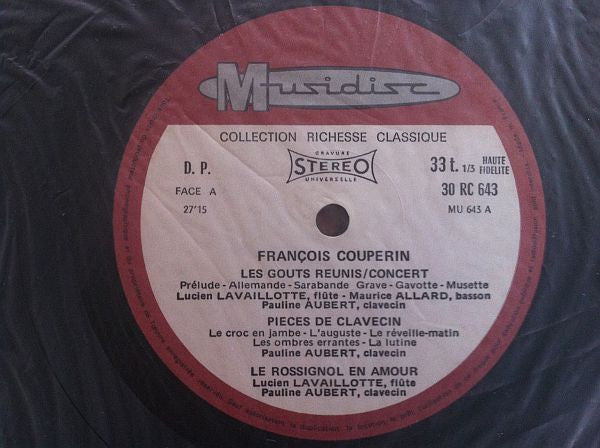 François Couperin : Les Goûts Réunis (LP)