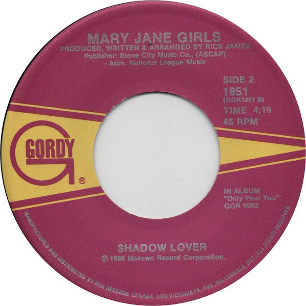 Mary Jane Girls : Walk Like A Man (7")