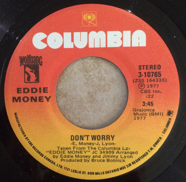 Eddie Money : Two Tickets To Paradise (7", Single)