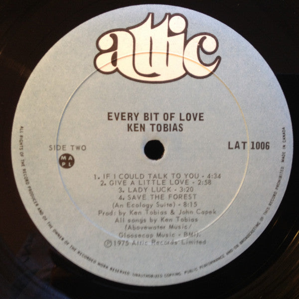 Ken Tobias : Every Bit Of Love (LP, Album)
